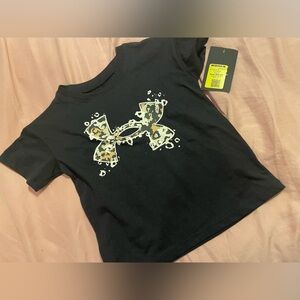 Under Armour  3T Cheetah Short Sleeve Black Tshirt (D)